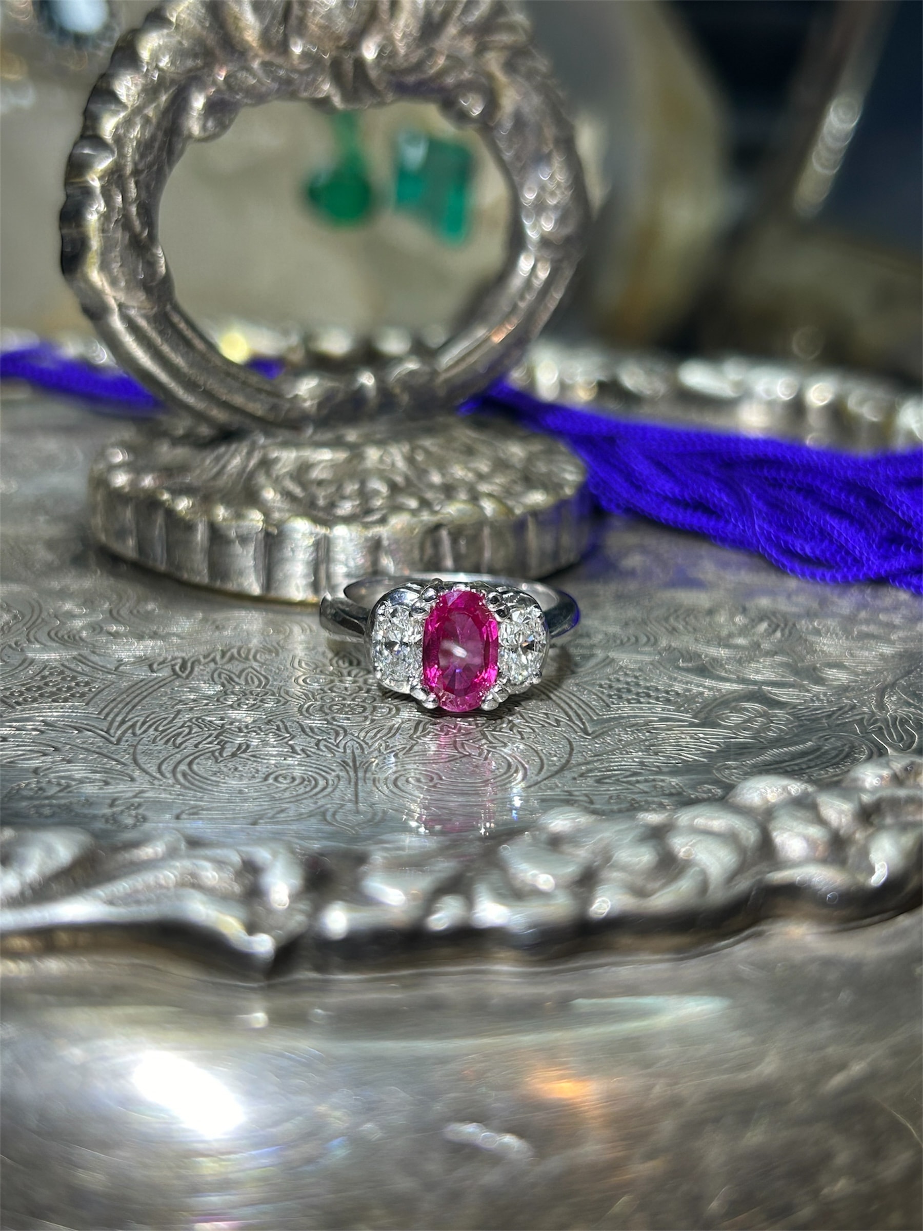 Ruby and diamond ring