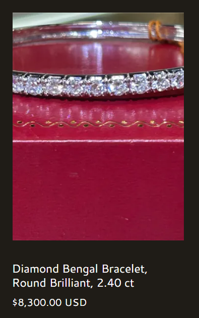Diamond Bengal Bracelet, Round Brilliant