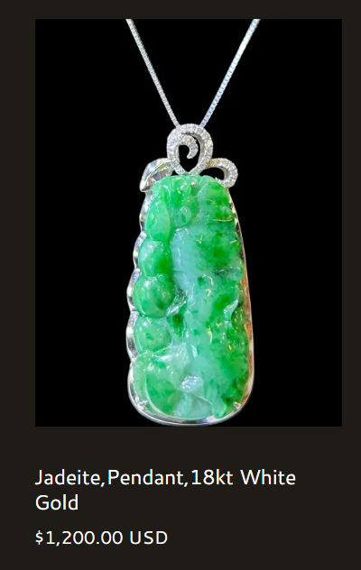 Jadeite Pendant, 18kt White Gold