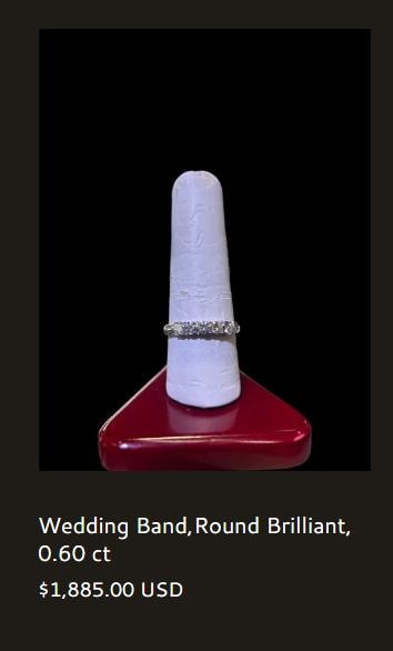 Wedding Band, Round Brilliant