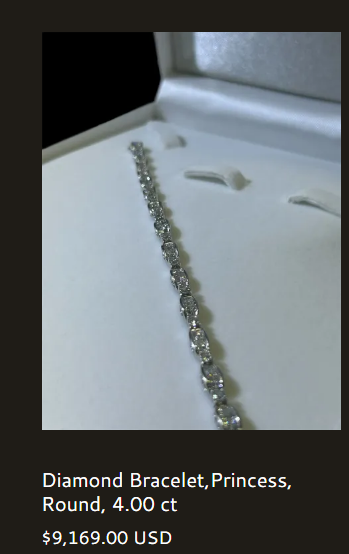 Diamond Bracelet, Princess, Round